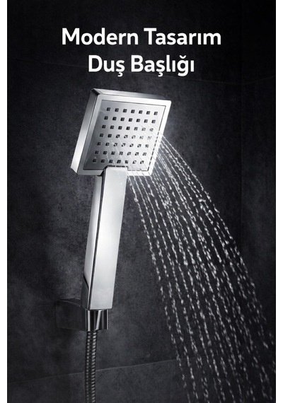 Lüx Dubai Model Modern Duş Başlığı Gri