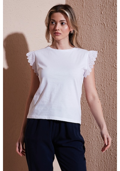Fashion Friends Bayan T Shirt 25y0544k1 Beyaz Beyaz