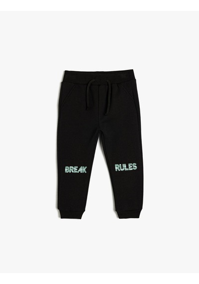 Koton Basic Jogger Eşofman Altı Beli Lastikli Siyah 5wmb40061tk Siyah