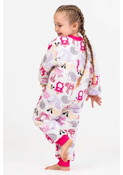 Babymod Elyaf Dolgulu 2,5 Tog Pamuklu Penye Astarlı Kız /erkek Çocuk Uyku Tulumu Pembe