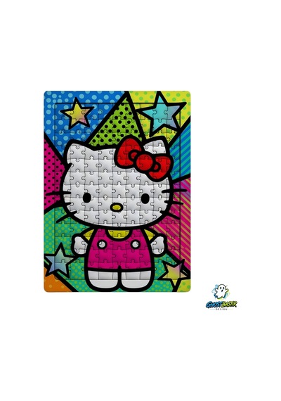 Ghostbastır Design Hello Kitty 99 Parça Ayaklı Puzzle Dekoratif Çocuk Yapbozu 0164