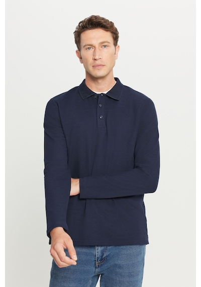 Ac&Co / Altınyıldız Classics Erkek Lacı %100 Pamuk Standart Fit Normal Kesim Polo Yaka Sweatshirt