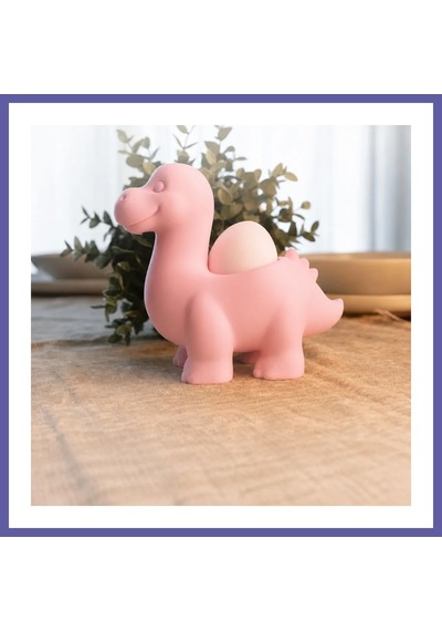 Bezos 3d Baskı Dinozor Yumurtalık - Sevimli Eggosaurus Yumurta Tutucu-pembe Nıda