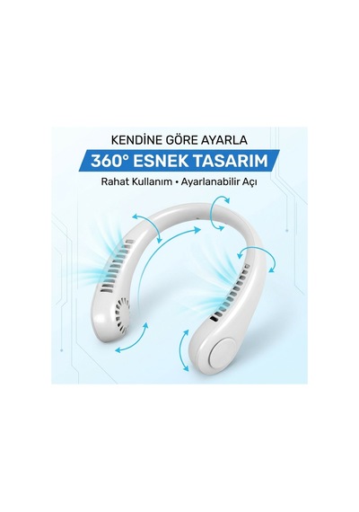 Boyun Tipi Fan Beyaz