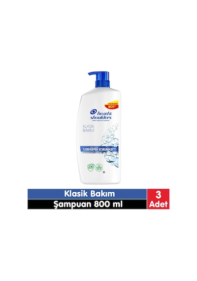 Head&shoulders Klasik Bakım Şampuan 800 Ml 3 Adet Tüm Saç Tipleri