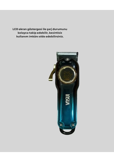 Profesyonel Saç Kesme Makinesi 2000 Mah Şarjlı, Lcd Ekranlı Diğer