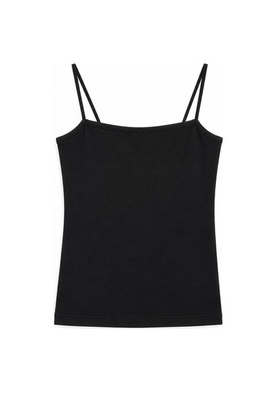 Vadon 1007 Kadın Pamuklu Slim Fit İnce Askılı Yumuşak Dokulu Basic Atlet Body Siyah