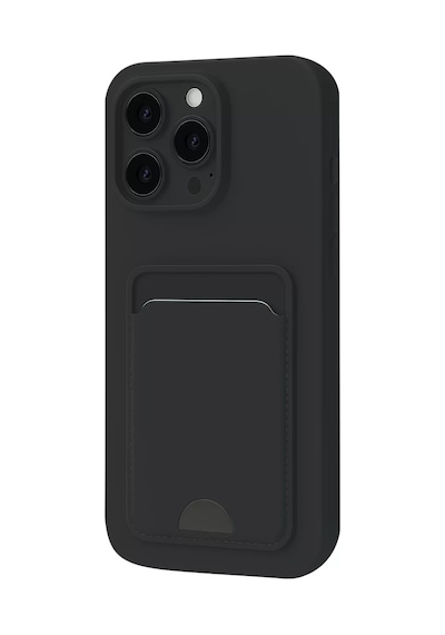 Newface Apple İphone 16 Pro Kılıf Kelvin Kartvizitli Silikon - Siyah