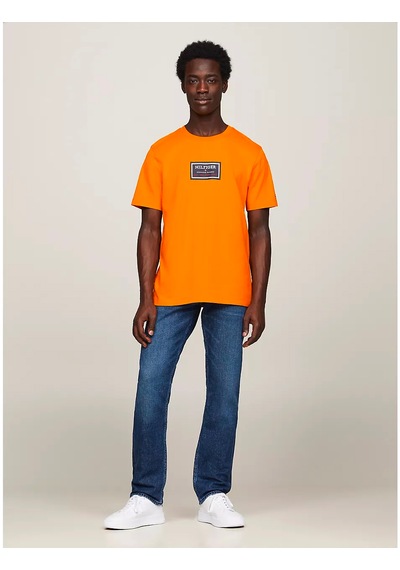 Tommy Hilfiger Erkek Sıfır Yaka T-shirt Turuncu