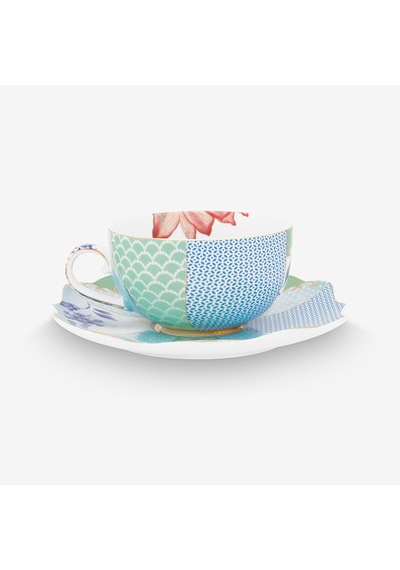 Mavi Porselen Çay Fincan Seti 225 Ml