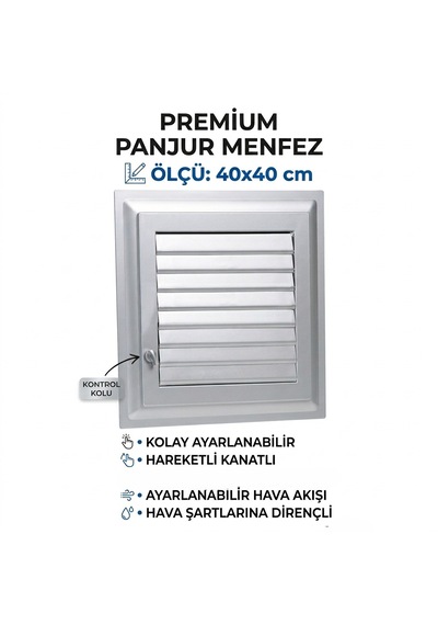 40x40 Cm Plastik Panjur Menfez Banyo Wc Tuvalet Havalandırma Menfezi