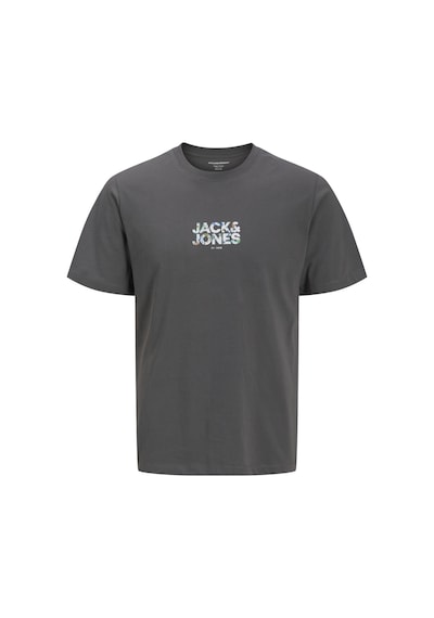 Jack & Jones Erkek Bisiklet Yaka Gögüs Baskili Tisört - New Plas - 12310180 Çok Renkli