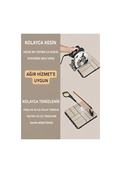 Nordıc Akasya Parke Masif Geçmeli Karo Deck Yağsız Naturel Ahşap Yer Döşemesi