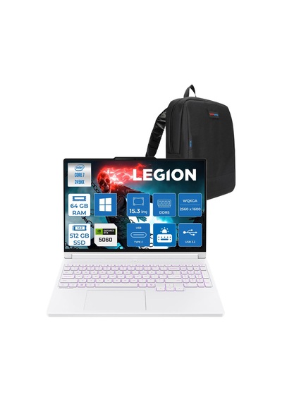 Lenovo Legion 5 15IAX11 83VK005NTRP22 Core 7 245HX 64 GB 512 GB SSD RTX5060 15.3" W11P Dizüstü Bilgisayar + Çanta