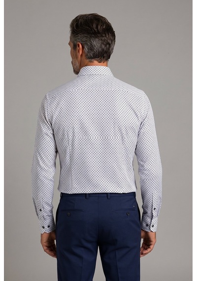 Bisse Ekru Regular Fit Pamuk Cepsiz Uzun Yaka Gömlek Gmars261047 03