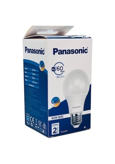 Panasonic 8,5w 60w Led Ampul 4000k - Gün Işığı 10 Adet Tasarruflu Lamba