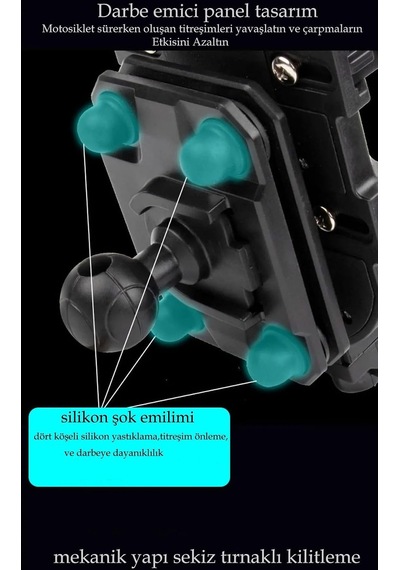 Lexroo Bisiklet Motosiklet Ve Scooter İçin Gidon Uyumlu Telefon Tutucu  Malzeme Yüksek Standart