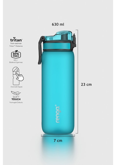 Renga Rybo-x Soft Touch 630 Ml Tritan Matara 912160 Mavi MAvi