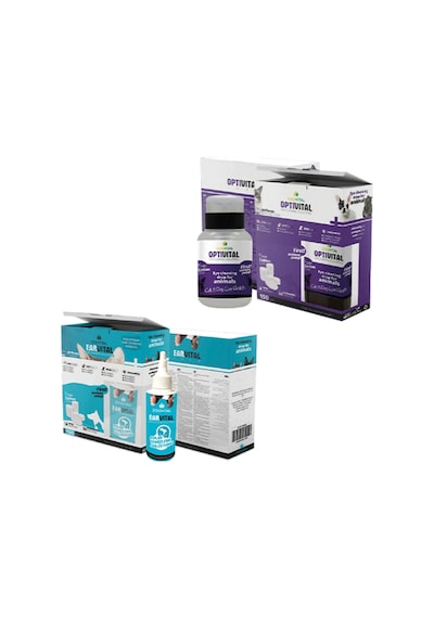 Kedi Ve Köpek Için Optivital 150 Ml Göz Temizleme Earvital 150 Ml Kulak Temizleme Solüsyonu