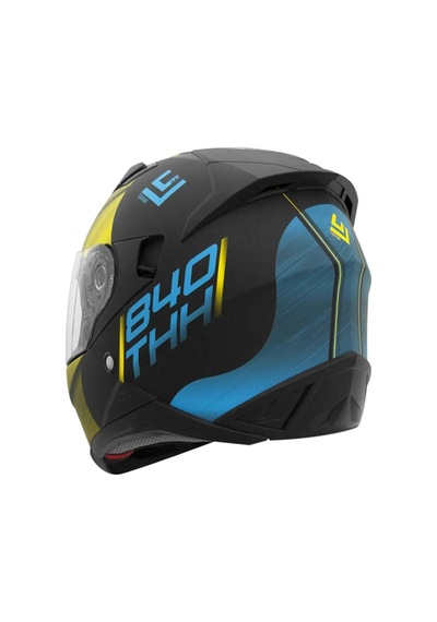 Thh T840s Ion Kapalı Motosiklet Kaskı Sarı - Mavi