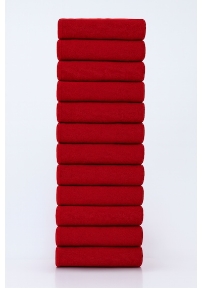 12 Adet Siyah 50 X 90 Cm Mikrofiber El Yüz Kuaför Berber Spor Havlusu Leke Ve Saç Boyası Tutmayan Bordo