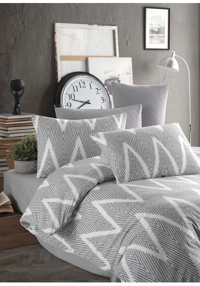 Eponj Home Nevresim Seti Çift Kişilik Olivia Gri Gri