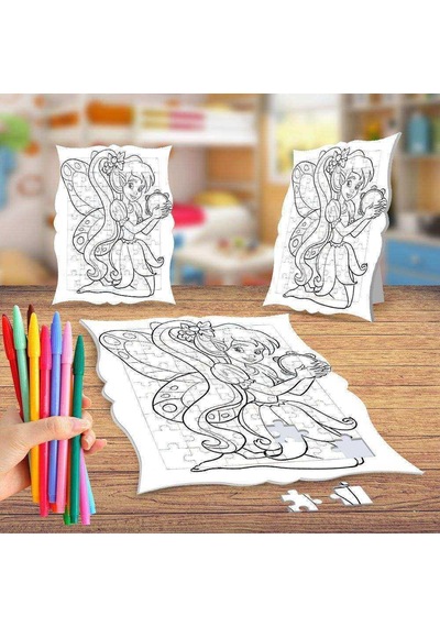 Elf-peri Kız Boyama Puzzle Tablo Çocuk Eğitici Yapboz