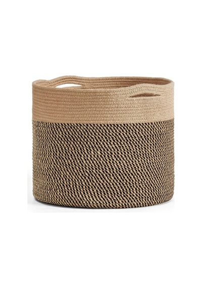 Jüt Hasır Sepet Düzenleyici Oyuncak Çamaşır Sepeti Jüt Jüt