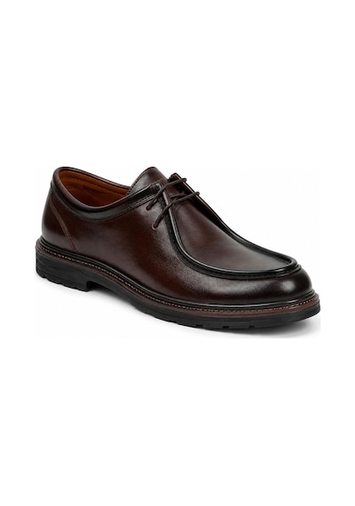 Classics Men Suni Deri Erkek Günlük Ayakkabı Loafer Ayakkabı 7722 Kahverengi
