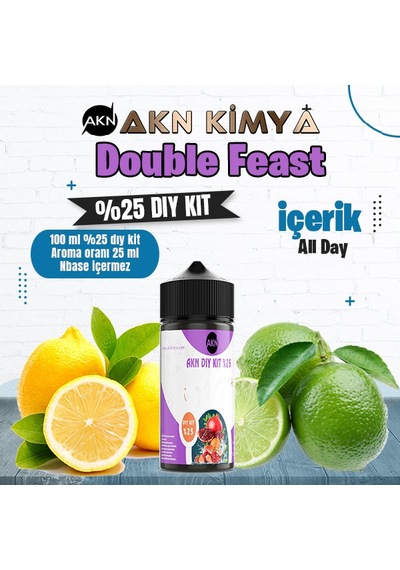 Double Feast Yoğun Dıy Kit All Day Gıda Aroması %25 Oranda Aroma İçerir Hazır Değildir 100 Ml
