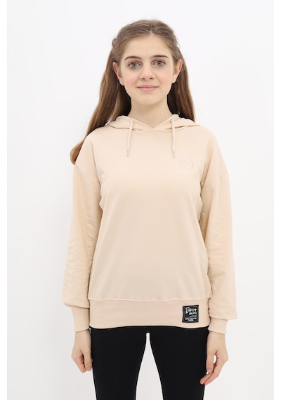Toontoy Kız Çocuk Nakışlı Sweatshirt Bej