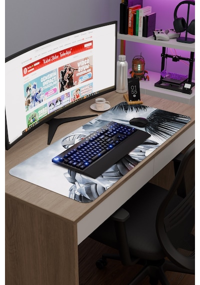 Crysis Kaymaz Dikişli Kauçuk Oyuncu Mousepad V3 - 90x40 Xxl Gaming Mouse Pad Fare Altlığı