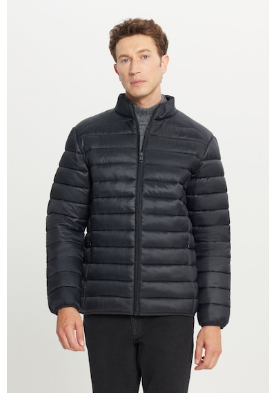 Ac&Co / Altınyıldız Classics Standart Fit Normal Kesim Dik Yaka Erkek Mont Siyah