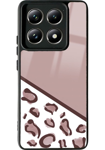 Xiaomi Mi 14 T Pro Kahve Leopar Tasarımlı Glossy Telefon Kılıfı Çok Renkli