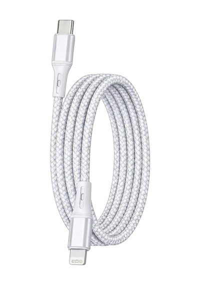 Type C-lightning Uyumlu, 2metre Örgülü 27watt Pd Hızlı Şarj Kablosu, Remorax Wahoo 1ad X 2metre Beyaz Diğer