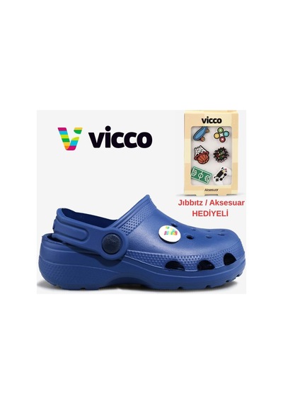 Vicco Didim Jıbbıtz Aksesuar Hediyeli Ortopedik Unisex Çocuk Terlik Lacivert 546332