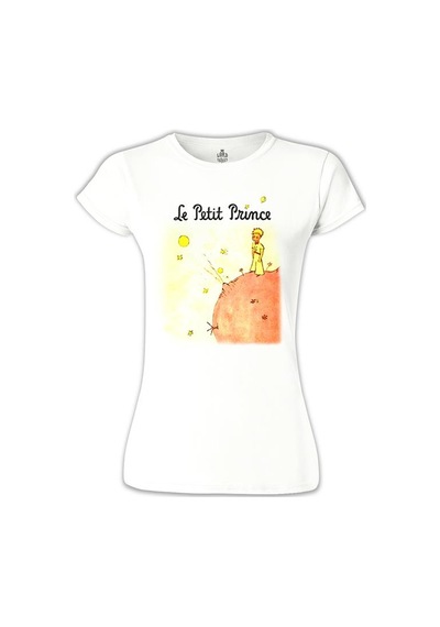 Le Petit Prince Beyaz Kadın Tshirt 001