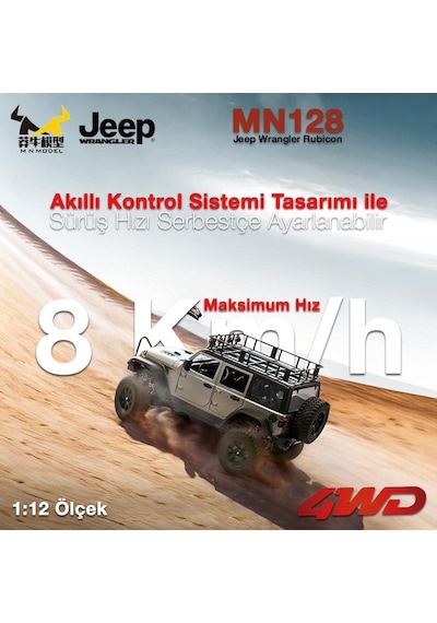 Mn Model Mn128 1/12 Jeep Wrangler Rubicon 4wd Rc Model Crawler Offroad Truck Uzaktan Kumandalı Araba Rtr Gümüş+dahili Işık Seti Mnmodel/mn128-sılver Mn Model Mn128 1/12 Jeep Wrangler Rubicon 4wd Rc Model Crawler Offroad Truck Uzaktan Kumandalı Araba Rtr Gümüş+dahili Işık Seti Mnmodel/mn128-sılver