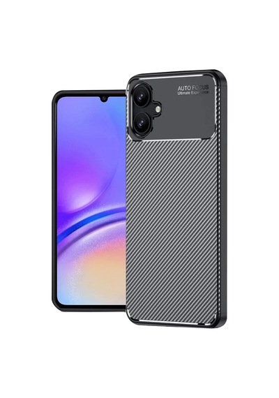 Newface Samsung Galaxy A06 Kılıf Auto Focus Karbon Kapak - Siyah