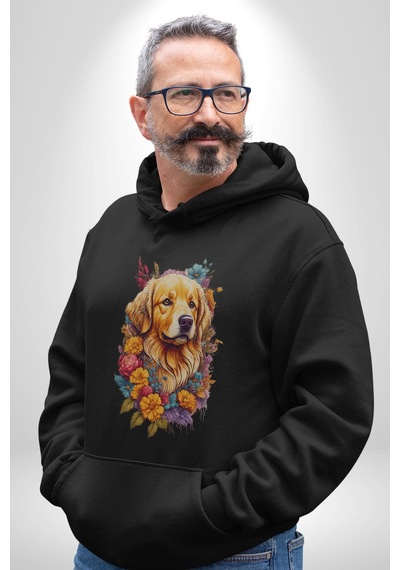 Golden Çiçekli Baby Face Kadın Erkek Siyah Kapüşonlu Sweatshirt Hoodie Siyah Golden Çiçekli Baby Face Kadın Erkek Siyah Kapüşonlu Sweatshirt Hoodie Siyah
