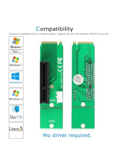 Alfais 4436 M.2 Ngff Ssd To Pci-e Express 4x Çevirici Dönüştürücü Riser Kart Adaptörü