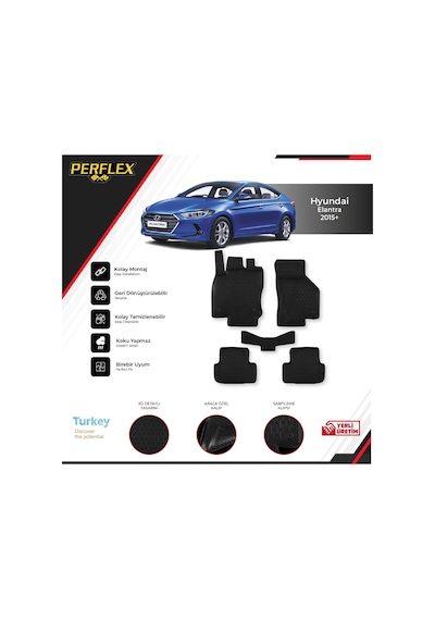 Hyundaı Elantra 2015+ 3D Havuzlu Paspas