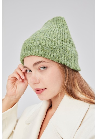 Derikem Basic Şık Standart Lüks Unisex Tiftik Bere Yeşil