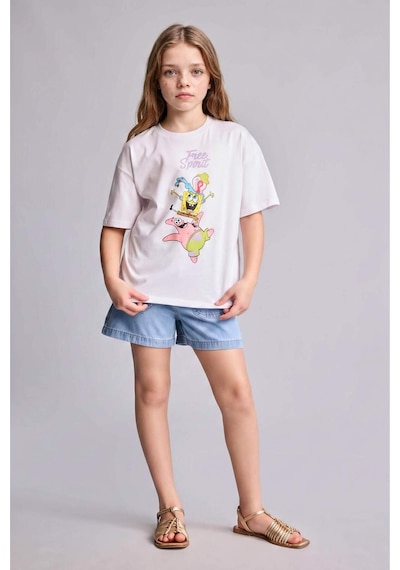 Defacto Spongebob Oversıze Bisiklet Yaka Kısa Kollu Tişört Kız Çocuk H3481a826hswt79 Beyaz-wt79 Defacto Spongebob Oversıze Bisiklet Yaka Kısa Kollu Tişört Kız Çocuk H3481a826hswt79 Beyaz-wt79