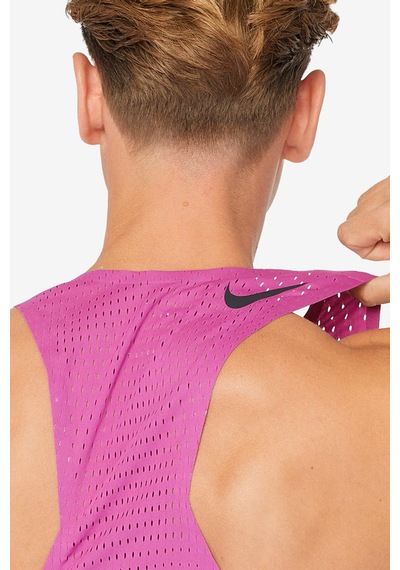 Nike Dri Fit Aeroswift Running Adv Singlet Tank Top Lazer Kesim Koşu Atleti Fuşya Fuşya