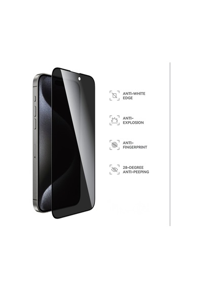 Ekran Koruyucu Cam Apple Uyumlu Apple iPhone 17 Hayalet Privacy 3d Tam Kaplama Temperli Cam