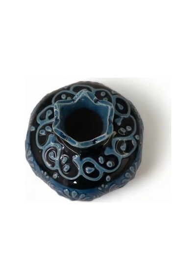 Çini Turkuaz Nar Masaüstü Süsü 8x8 Cm Mavi