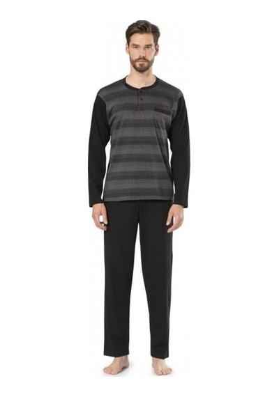 Pierre Cardin 5193 Erkek Jakarlı Pijama Takımı Damatlık Kutulu