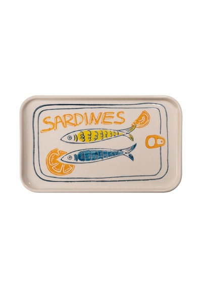 Pasabahce Sardines Dikdörtgen Seramik Servis Tabağı L - 1 Adet Cok Renkli