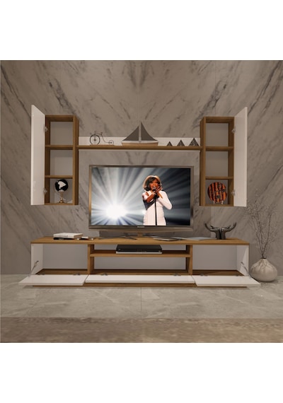 Decoraktiv Trendstyle 5ds Mdf Tv Ünitesi Tv Sehpası Pera - Beyaz